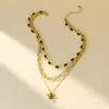 Pendentif Colliers Original Little Bee Perles de riz Collier multicouche pour femme Mode Fonctionnel Cadeau d'anniversaire Bijoux