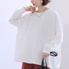 Suéteres de mujer Otoño e Invierno Japonés Coreano Casual Raya Suéter Manga Larga Cuello Redondo Suelto Algodón Gran Parte Inferior Top Mujeres