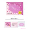 Andra hälsovårdsartiklar Sakura Crystal Collagen Lip Mask Moisturizing Essence Peel Off Pads Gel For Makeup Skin Cares Products Drop Dh518