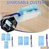 Dusters Dusters 5/10/15Pcs Magic Duster Électrostatique Absorbant Brosse Domestique Nettoyeur De Poussière Pour Outil De Voiture De Fenêtre Avec Poignée S7O8 Accueil Dhbsc