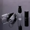 Parfüm Şişesi 100 PCS/Lot 5ml 10ml 15ml Taşınabilir Siyah Cam Parfüm Şişesi Atomizer ile Boş Kozmetik Kaplar Seyahat 231020