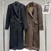 Женский шерстяной длинный плащ PREPOMP, зимняя коллекция, двубортный, на пуговицах, винтажный шерстяной длинный плащ, женская куртка GM121 231020