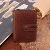 Wallets Male Purse Top Layer Cow Genuine Leather Card Coin Wallet For Men Big Capacity Vintage Fashion Design Short