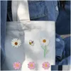 概念はかわいいビーヒマワリのデイジー刺繍されたアップリケの装飾縫製バッグジャケットジーンズ衣類diyドロップDの衣類アイアン