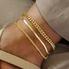 Bracelets de cheville délicats en acier inoxydable pour femmes, chaîne de couleur or, Bracelets sur la jambe, ne se décolorent pas, bijoux 231020