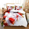 Bettwäsche-Sets Rot Weihnachten Set Bettbezug Jahr Quilt Jungen Mädchen Bettdekorationen Schlafzimmer El