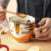 Tazze Cartoni animati Ceramica Tazza da caffè Bicchieri creativi dipinti a mano Tazze da tè al latte Regali novità Tazza carina