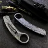 2 Modelle Spiritual Bird Double Action Claw Karambit AUTO Knives 440c Klinge Schwarzer Zink-Alumnium-Legierungsgriff Camp Hunt Taktisches Messer EDC-Werkzeuge