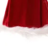 Set di abbigliamento Baywell Neonate Abiti Abiti Set per la prima festa di Natale Abito con spalline rosse Top a maniche lunghe Abiti da battesimo Abito alla moda