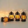 Ljus Halloween Led Hanging Pumpkin Lantern Light Ghost Lamp Candle Light Retro Small Oil Lamp Halloween Party Home Decor Horror Props 231021