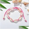 Fußkettchen Fußkettchen Muschel-Knöchelarmband für Frauen Fußkettchen Schmuck Strand Boho Accessoires Knöchelarmbänder Fuß Cheville Bijoux Jewelr Dhs70