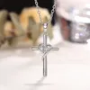 Pendant Necklaces CAOSHI Chic Fashion Cross Necklace For Women Silver Color Jewelry Lady Trendy Party Accessories With Bright Zirconia