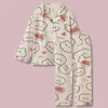 Calças femininas de duas peças pijamas femininos conjuntos de inverno pijamas para dormir roupas de casa quente bonitos conjuntos de correspondência de tamanho grande plus size roupas femininas 231021