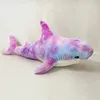 Plush Dolls 15 140cm Colorful Shark Toy Blue Pink Grey Stuffed Animal Fish Soft Doll Whale Sleep Pillow Kawaii Gift for Kid Girl Boys 231021