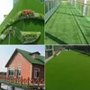 Faux Floral Greenery 200cm Artificial Grass Lawn 4 Color False Turf Outdoor Fake Grass Carpet High Quality Plants Mat For Football Field Garden Decor 231020