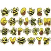 5.5Cm Bee Emborideredes Naaien Begrip Leuke Cartoon Elementen Letters A-Z Ijzeren Voor Tassen Jassen T-Shirt Hoeden Kleding Diy Decorat