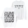 Rapper Zach Bryan överdimensionerade hoodie kvinnor män o-hals långärmad crewneck sweatshirt casual träning y2k streetwear kläder