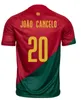 2023ポルトガルサッカージャージ23 24 Joao Felix Ruben DiasフットボールシャツBernardo B. Fernandes Ronaldos Andre Silva Camisa de Futebobol Joao Cancelo Men Kids Kits Outdoor