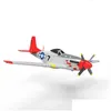 Aereo RC elettrico Volantex 768-1 Mus Tang P51D 750Mm Apertura alare Epo Warbird Aereo Rtf Drone Giocattoli da esterno per bambini 211026 Ot36P