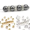 Other 100pcs 68mm Rondelle Disc 316 Stainless Steel Crystal Spacer Beads With Rhinestone For Jewelry Making DIY Bracelet 231020