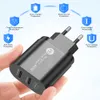 Carregamento rápido duplo USB PD QC3.0 para Samsung Huawei Xiaomi Tablet Type C Adaptador de carga rápida para telefone 40W