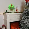 Couronne de noël artificielle avec lumière LED, 1 pièce, Art mural de noël pour porte d'entrée, décoration intérieure et extérieure de couronne de noël