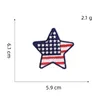 Özel Logo DIY USA Flag Bahçel Harita Yıldız Kalp Aşk Gözlükleri Nakış Yamaları Amerika'da Demir Amerika Bağımsızlık Günü Çıkartmaları Çizgi Rozeti