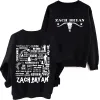 Rapper Zach Bryan överdimensionerade hoodie kvinnor män o-hals långärmad crewneck sweatshirt casual träning y2k streetwear kläder