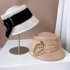 Berretti Cappello da pescatore di fascia alta per le donne Fedora in pizzo Cappelli da sole traspiranti estivi Cappellino Fedora da donna eleganti per feste da sera