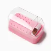 Nail Manicure Set 10 30 Holes Art Drill Storage Box Slipning Polish Head Bit Holder Display Bits Organizer Stand 231020