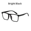 Designer Frosted Black Glasses Frame korsar Glasögon Full Frame Flat Anti Blue Light Lenses