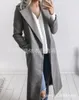 Manteau en laine mi-long pour femmes, mélanges de laine, 2023, 231020