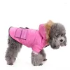 Hundkläder Waterproof Pet Puppy Vest Jacket Chihuahua kläder Varma vinterkläder för små medium stora hundar 4 färger S-XL