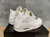 Basketball Shoes 4s WMNS Sail Metallic Gold Black AQ9129-170 Size 36-47