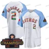 27 Jose Altuve Astros 2023 Dünya Serisi Jersey Alex Bregman Kyle Tucker Yordan Alvarez Michael Brantley Jeremy Pena Yainer Diaz Justin Verlander Jose Urquidy Javier