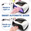 Nagelorter 168W 42LEDS Torklampa för Manicure Professional LED UV med Auto Sensor Smart Salon Equipment Tools 231020