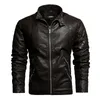 Chaqueta de cuero para hombre, chaqueta de cuero de moda para hombre, chaqueta de lana delgada para motocicleta de otoño, abrigo para hombre, chaqueta de cuero de PU informal para motorista al aire libre de primavera 231020