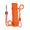 Cuerdas de escalada 10 mm x 10 m 20 m 30 m 50 m Cuerda para escalar en roca Equipo para acampar al aire libre Equipo Wall Hill Survival Fire Escape Seguridad Hebilla rayada 231021