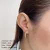 Orecchini a cerchio vintage a spirale intrecciata per le donne Orecchini punk in acciaio inossidabile Orecchini alla moda Orecchini color oro argento Gioielli Pendientes all'ingrosso YME134