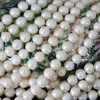 Cuentas de perlas blancas cultivadas en agua dulce naturales de 8-9mm sueltas para la fabricación de joyas que se ajustan a Diy collar pulsera mujer 15 pulgadas B1326