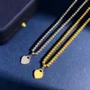 Collar de diseñador para mujer T Styliah Heart Collares de color plateado y dorado Y065F1089