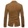 Abiti da uomo 2023 giacche da abito di marca tinta unita slim fit abito a bottone singolo giacca da uomo casual in velluto a coste
