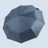 Parasol parasolowy samiec automatyczne powiększenie wzmacniające składanie słonecznego i deszczowego podwójnego surpose samic solidna czarna guma
