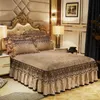 Bed Skirt 3 Pcs Bedding Set Luxury Soft Bed Spreads Heightened Bed Skirt Adjustable Linen Sheets Queen King Size Cover with Pillowcases 231021