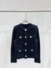1012 2023 outono marca mesmo estilo feminino suéteres tripulação pescoço preto branco rosa pulôver manga longa roupas femininas moda fengjie