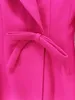 Женское полушерстяное пальто 2023, осень-зима, модное облегающее галстук-бабочка со скрытой пряжкой, шерстяное пальто с длинными рукавами 231020