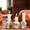 Candles Gothic Tea Light Holder Horror Skeleton Skull Candle Holders Resin Candlestick Holder Crafts Tealight Holder Candle Holders 231021