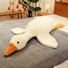 豪華な人形白いガチョウのおもちゃふわふわのアヒルのぬいぐるみかわいい動物眠っているソファ枕装飾子供のための誕生日プレゼント女の子サイズ50cm 231020