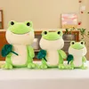 New Lotus Leaf Frog Creative Doll Big Eyed Frog Throw Pillow Large Plush Toy Wholesale