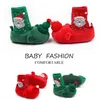 First Walkers born Baby Shoes Santa Claus Socks For Boy Non Slip Soft Sole Warm Todler Infant Walking 231020